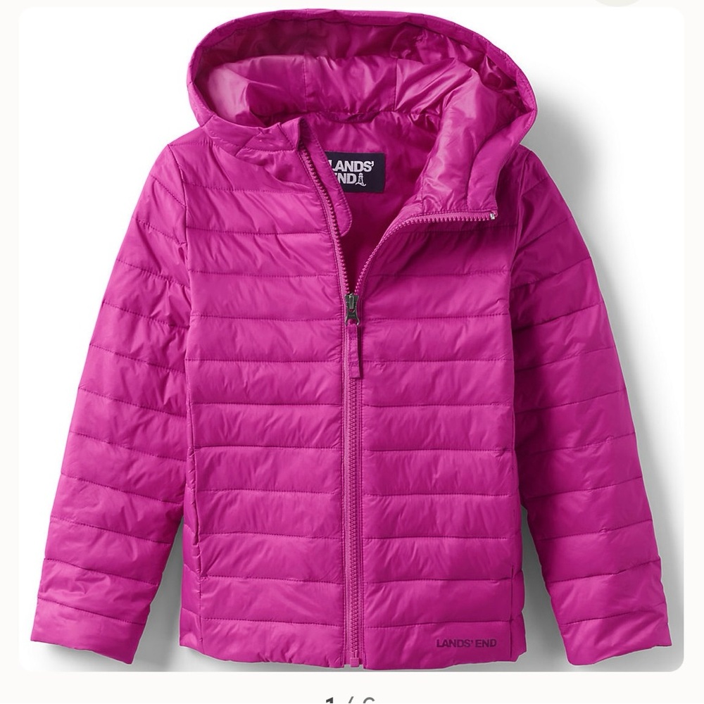 Kids Lands End insulated hooded jacket